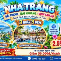 NHA TRANG – BÃI TRANH – TẮM KHOÁNG – VỊNH SAN HÔ 3N3Đ